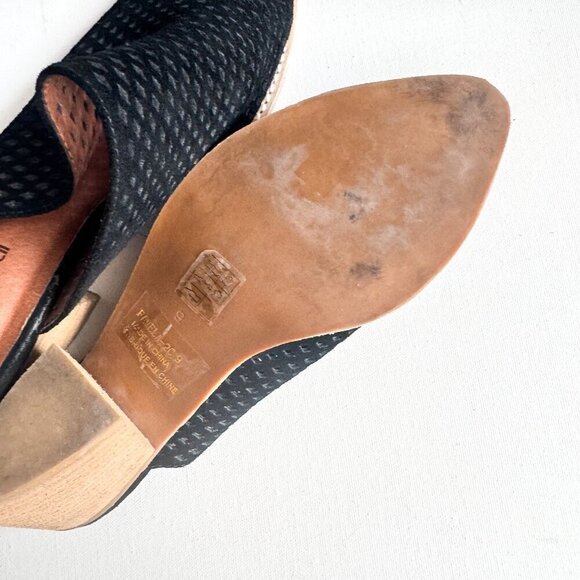 Jeffrey Campbell Black Suede Perforated Pointy Toe Slides 9 - Picture 7 of 9